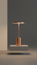 Brushed Metal Table Lamp Sculpted Shade