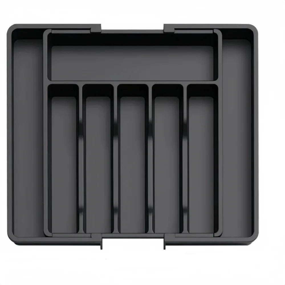 Hot Selling Cross-border spot silver case silverware storage box adjustable cutlery rack retractable plastic drawer storage
